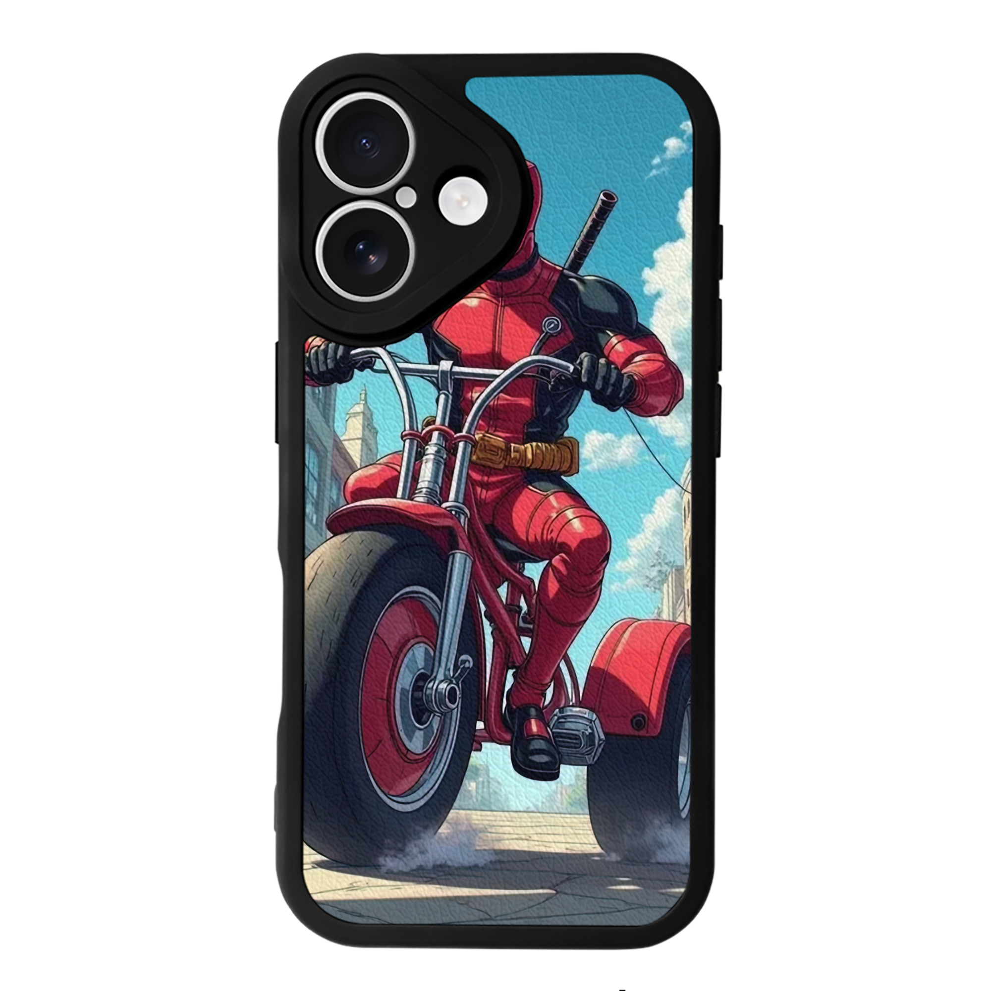 （画像用） Deadpool デッドプール 【iPhone 16シリーズ対応】シリコンスマホケース（レザー調） 材質：シリコン